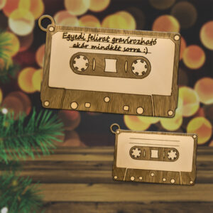 Karácsonyfadísz - Retro kazetta
