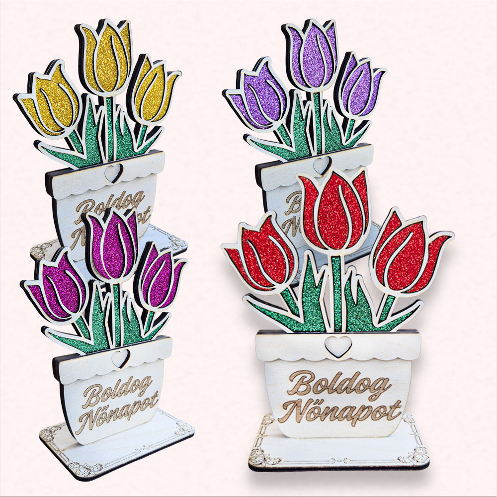 Nőnapi fa cserepes tulipán - Image 2